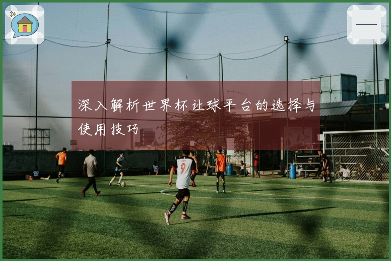 深入解析世界杯让球平台的选择与使用技巧